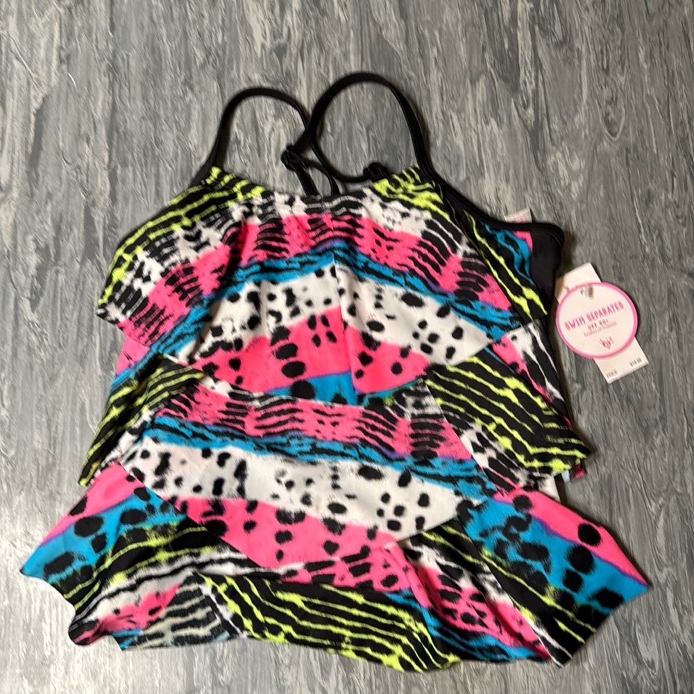 💜3/$15 Justice Swim Separate Ruffled Top